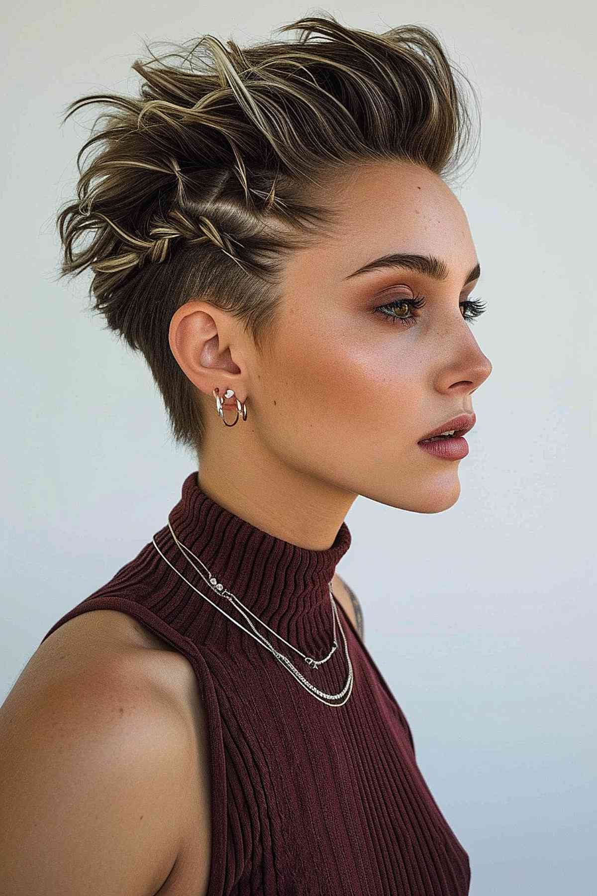 Short Edgy Hairstyle with Twists