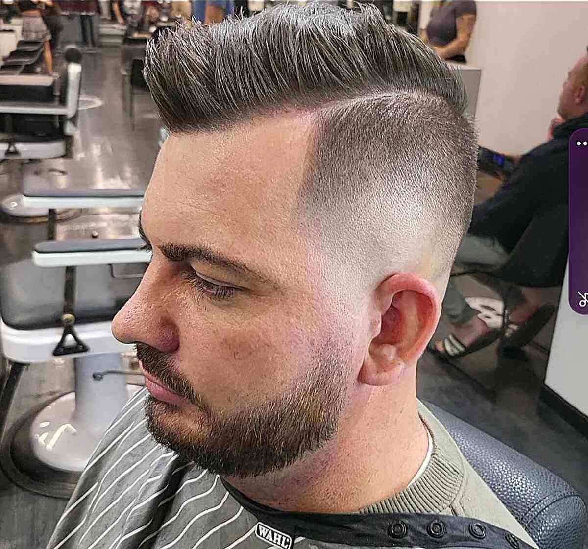 Short Faux Hawk with Fade for Guys