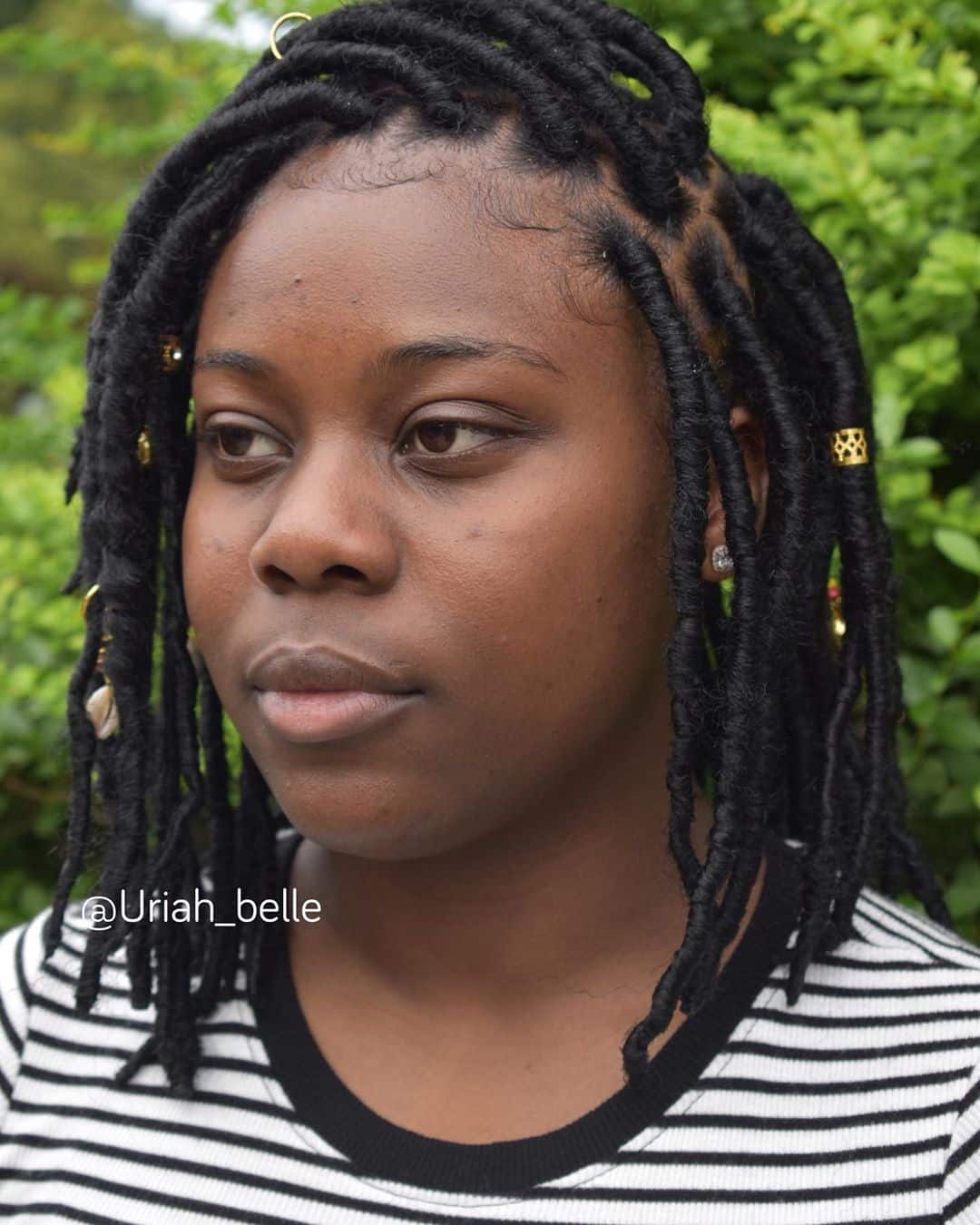 short faux locs with marley hair