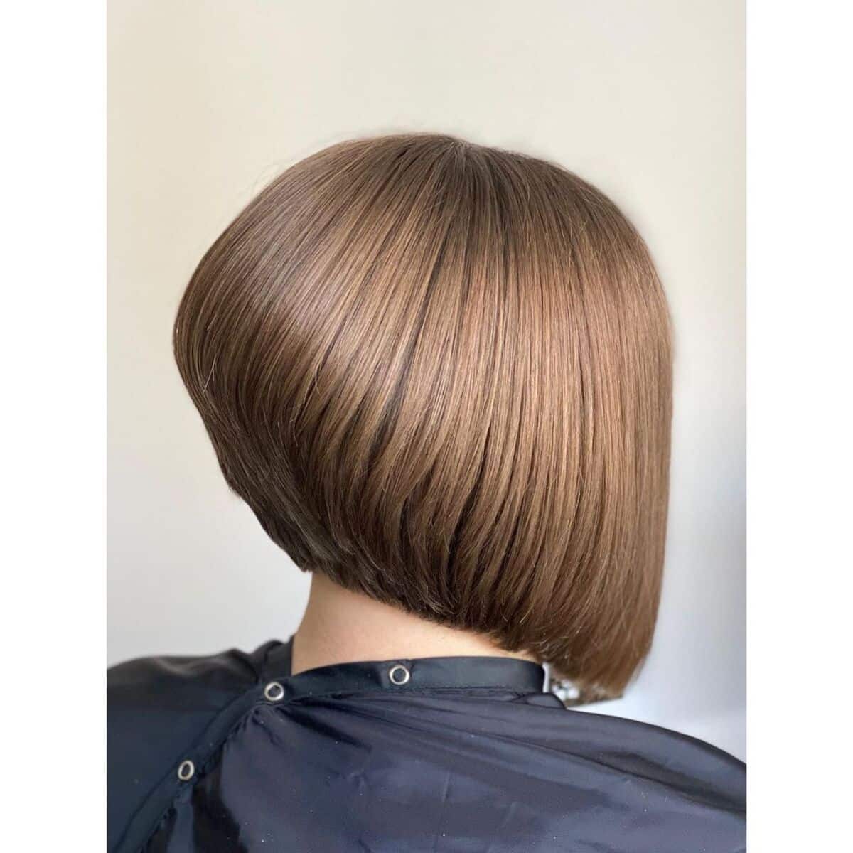 Short Graduated Angled Bob for Thick Hair