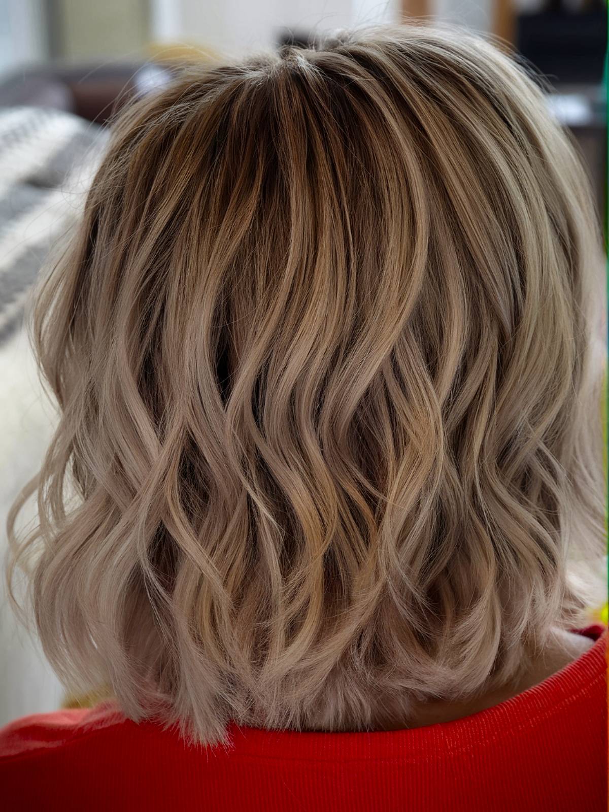 Short hair ash blonde balayage