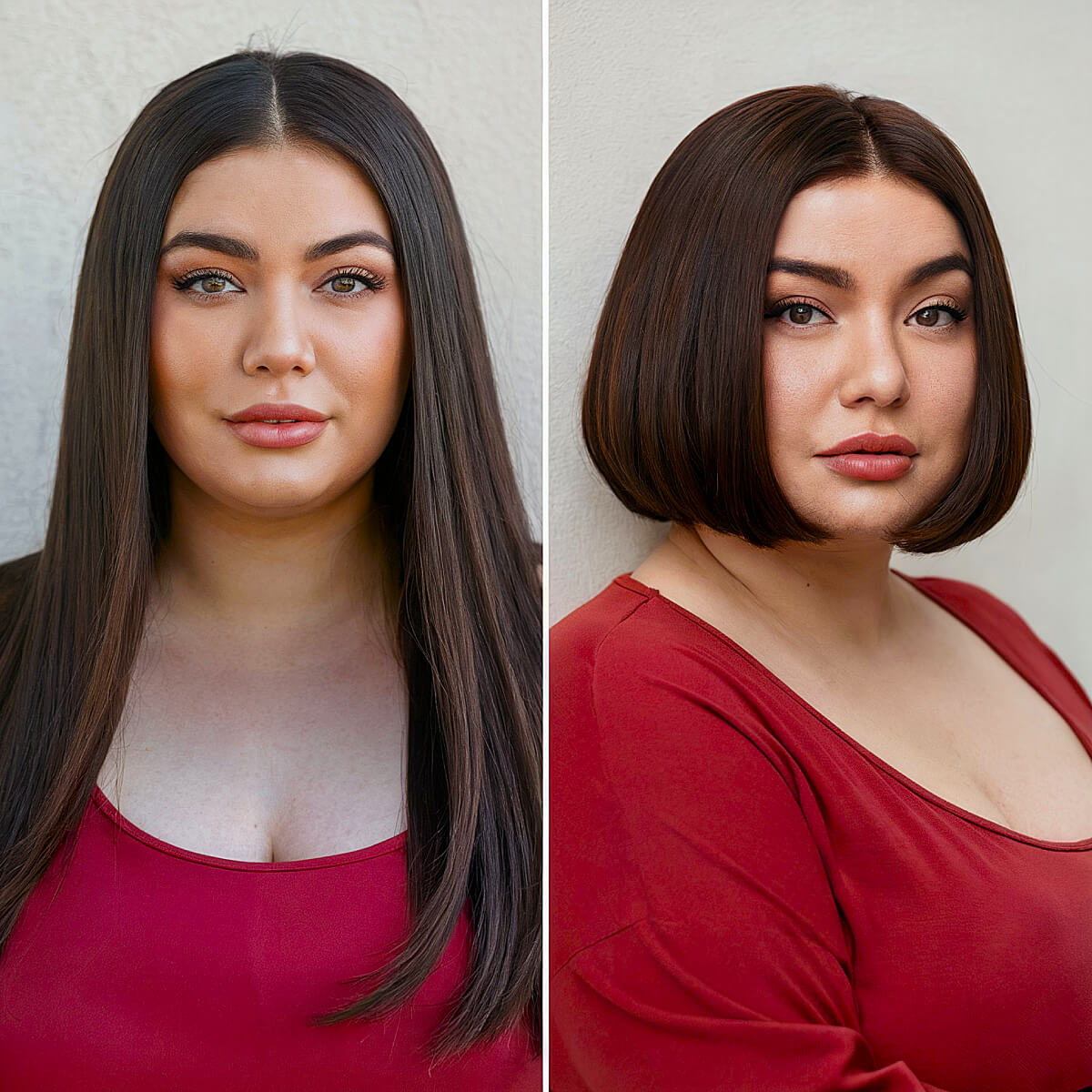 Short hair cut for plus-size women