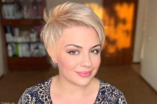 Short hair for round face shape