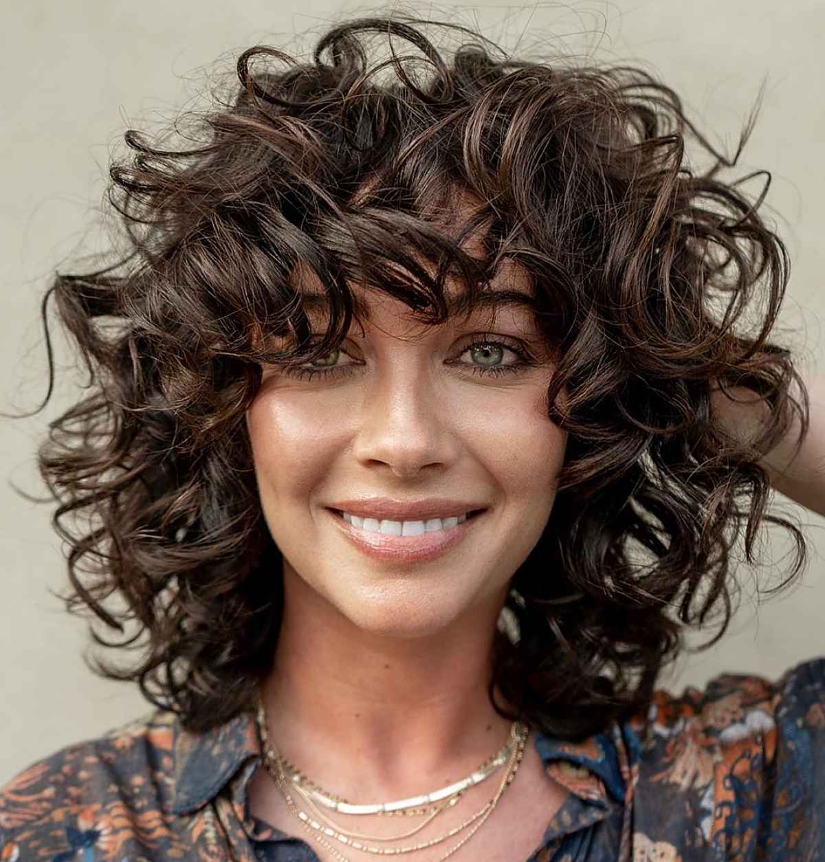 Sexy Short Hair with Curly Bangs