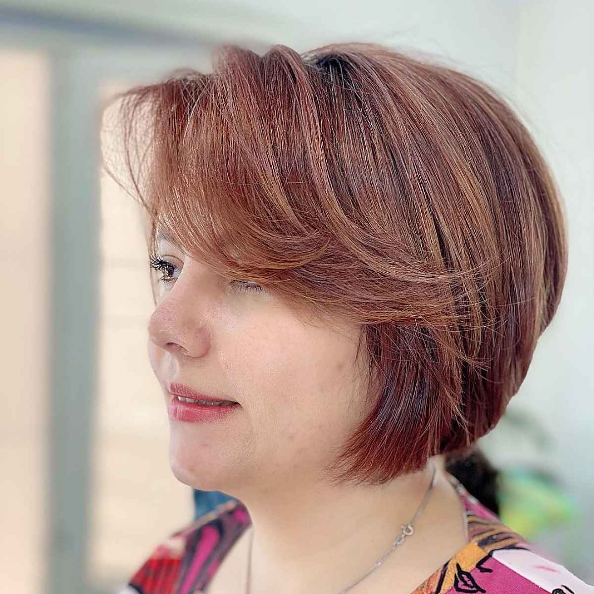 Short Hair with Side-Swept Bangs