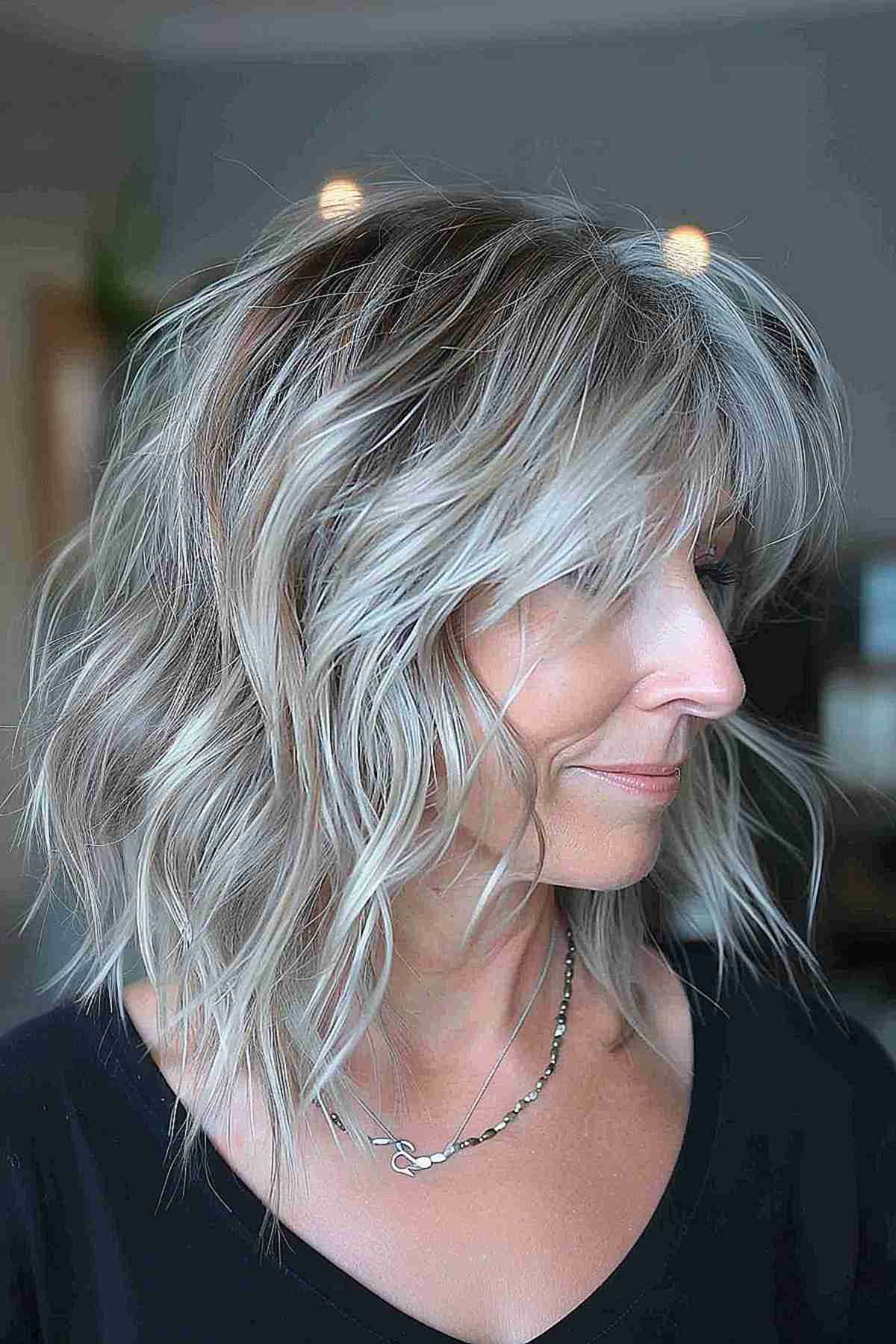 Short hairstyle with soft waves