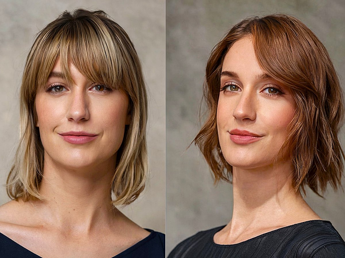 Shorter hairstyles for long faces