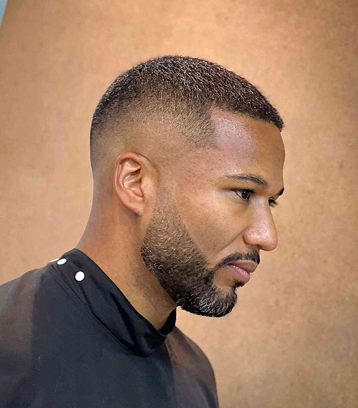 Short High and Tight Skin Fade Haircut on Black Gentlemen