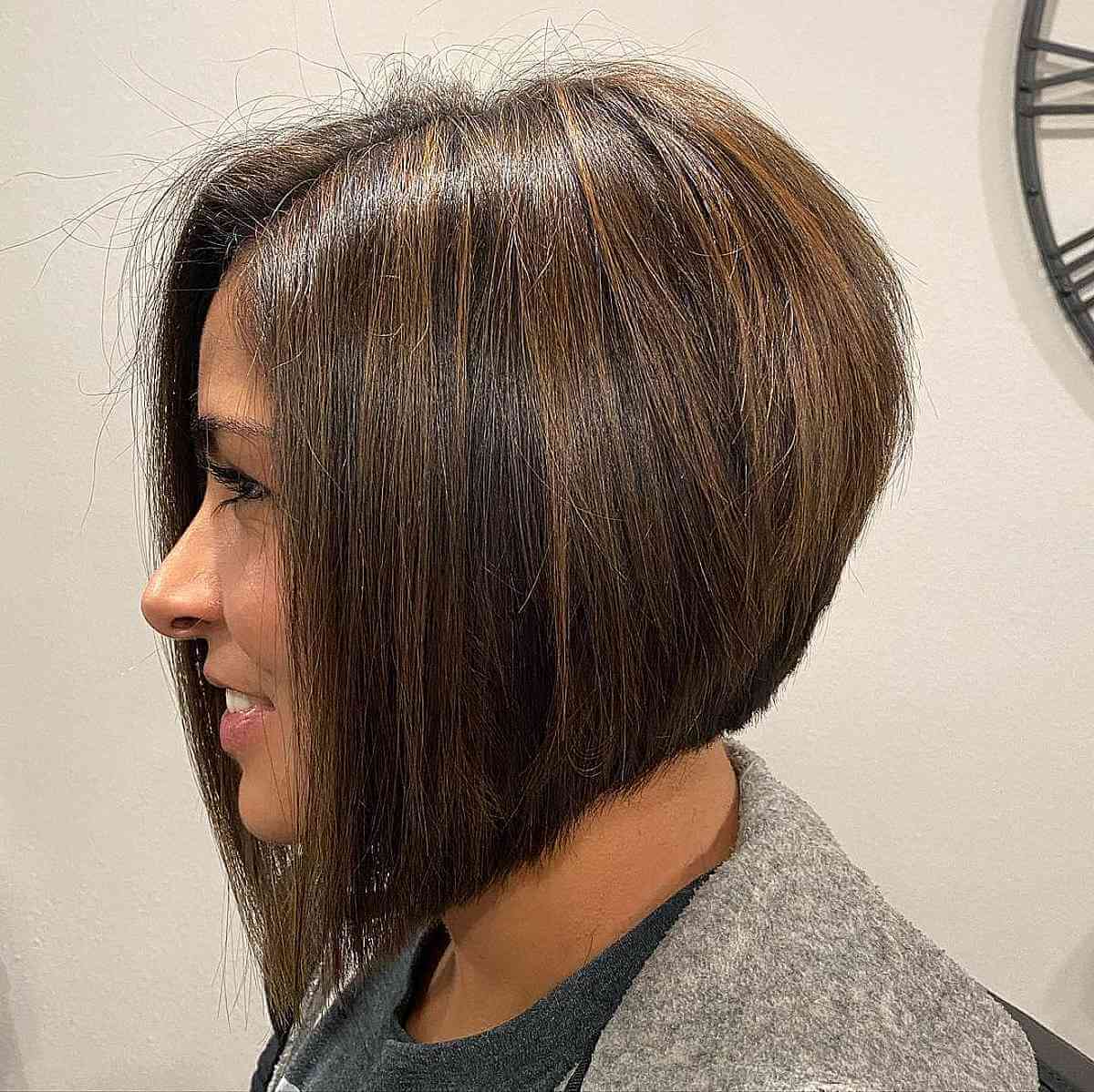 Short Inverted Bob Cut for 40-Year-Old Ladies