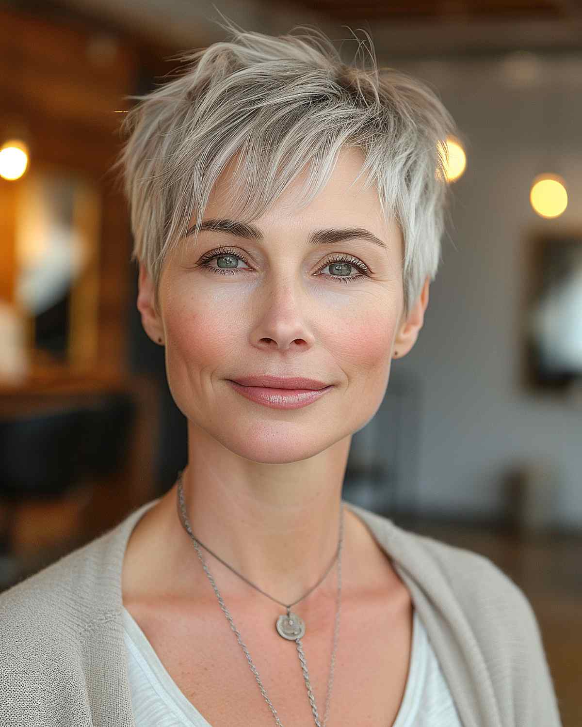 Short Layered Pixie with Textured Finish