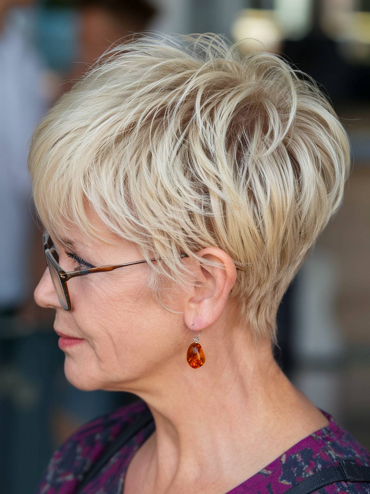 Short layered wedge haircut for women over 50