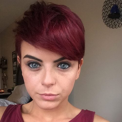 34 Best Maroon Hair Color Ideas Of 2024   Short Maroon Hair Color 500x500 