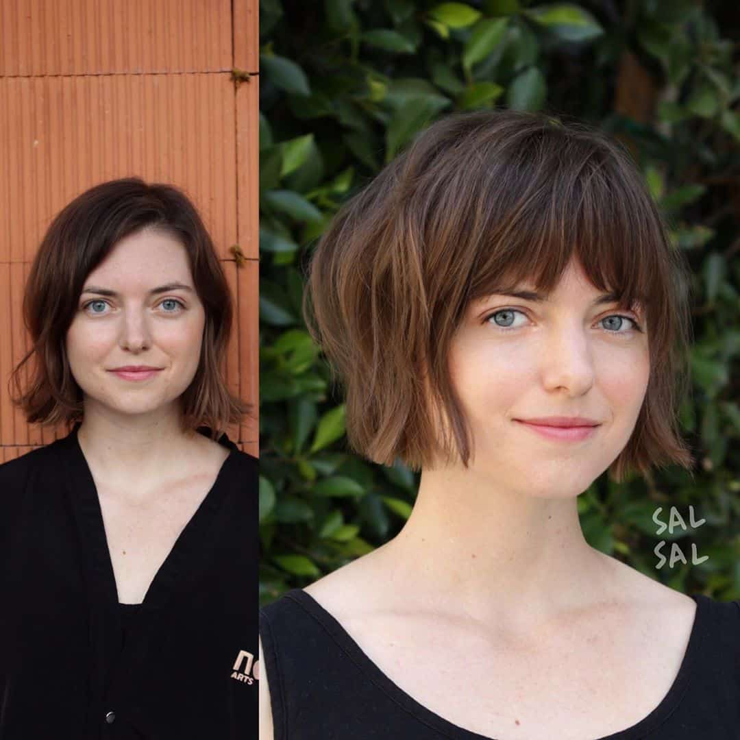Younger-looking short messy haircut for girls