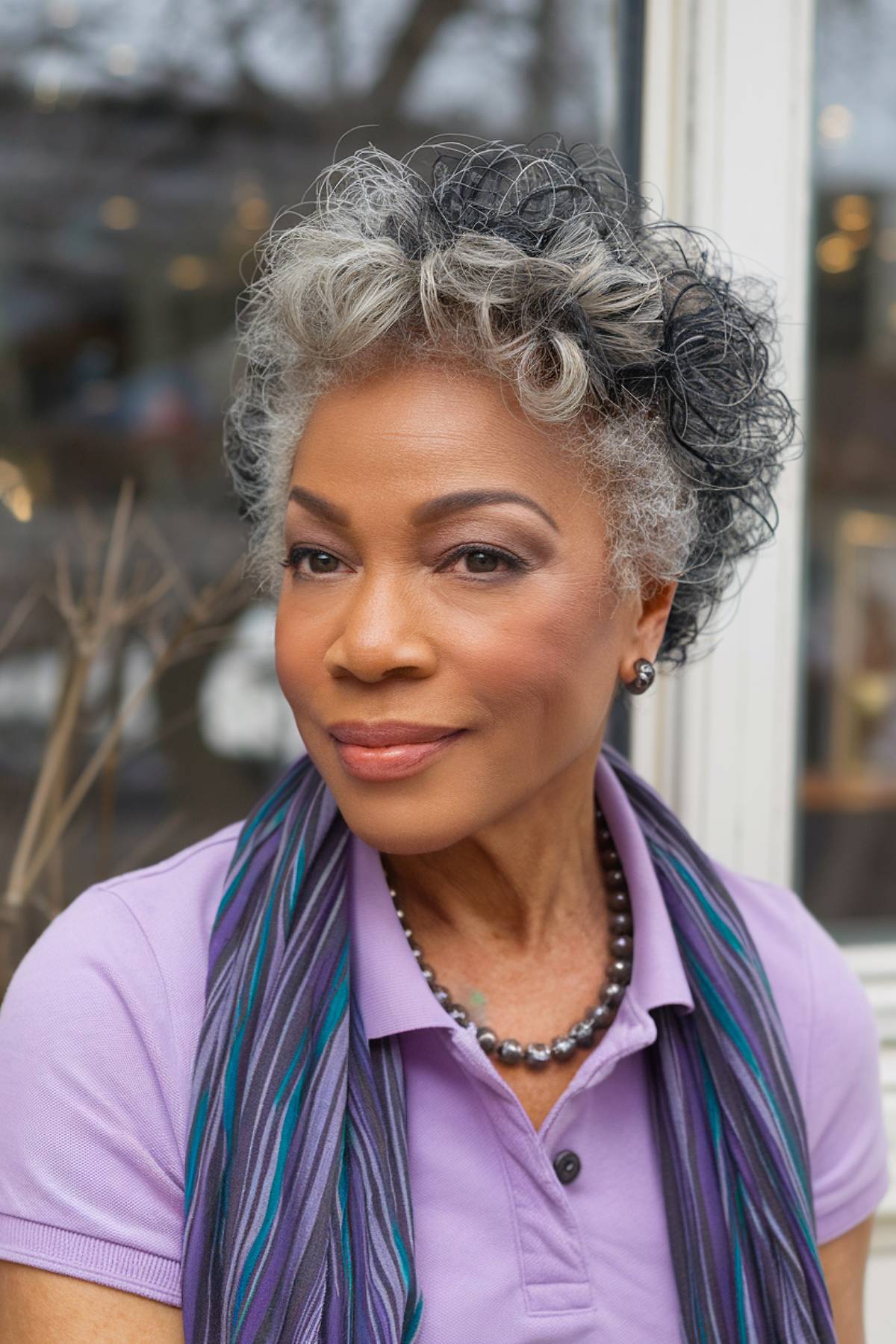 Short messy hairstyle for black women over 60