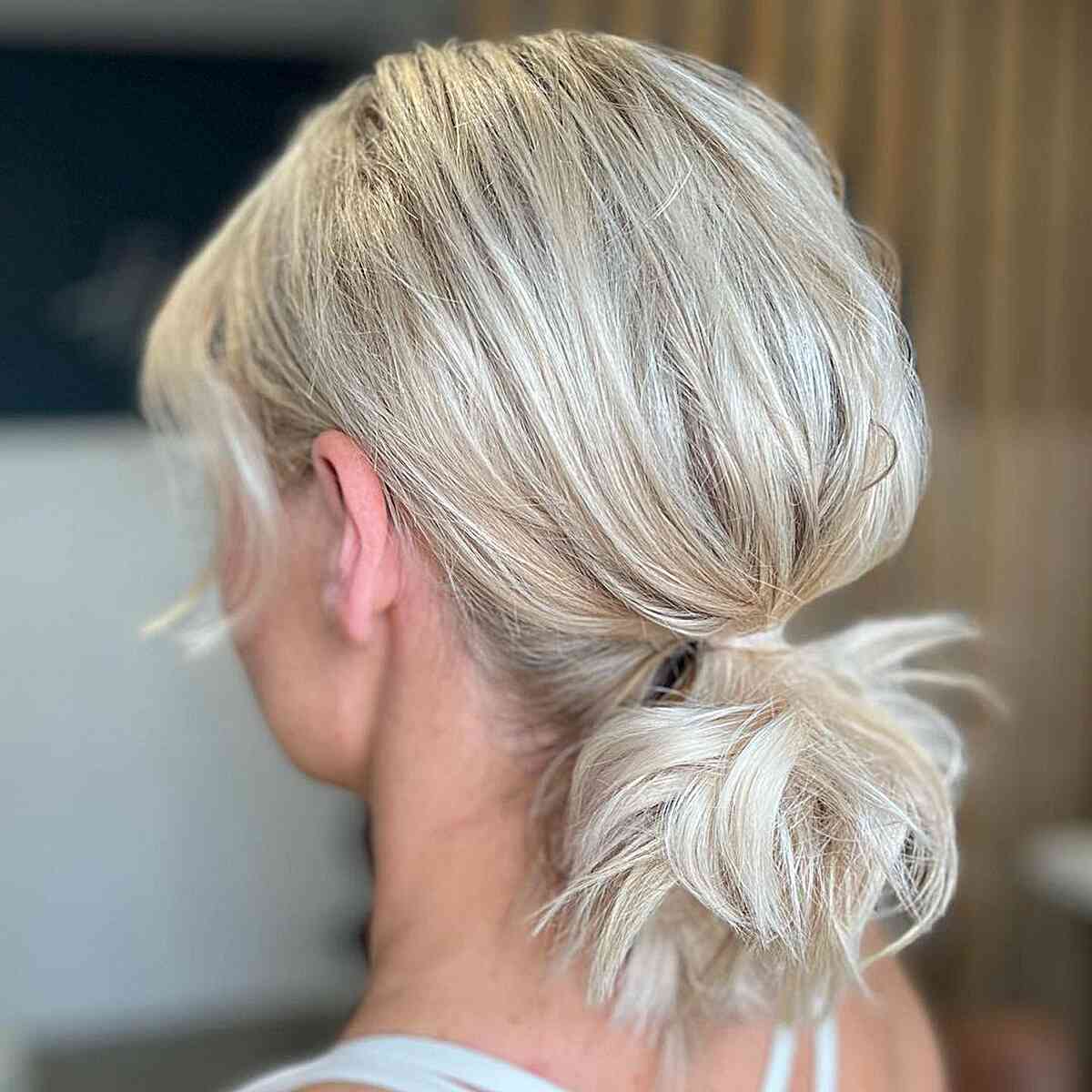 Short Messy Loose Ponytail for Volleyball Players