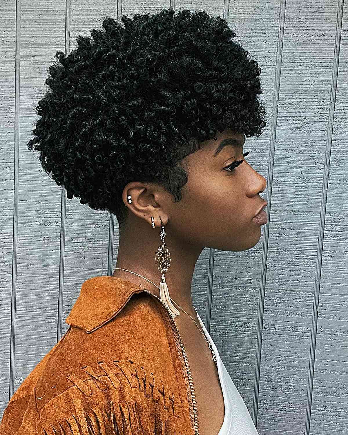 Short Natural Curls Afro for Black Ladies