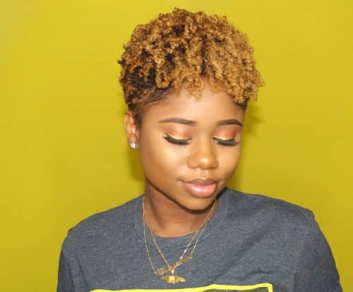 Short Hairstyle with Blonde Twists