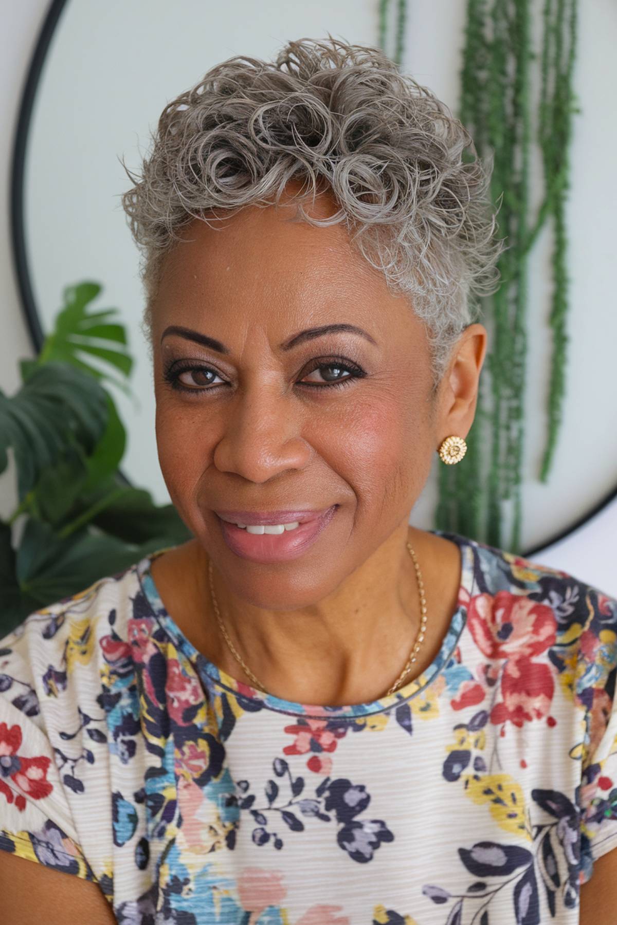 Short natural haircut for black women over 60