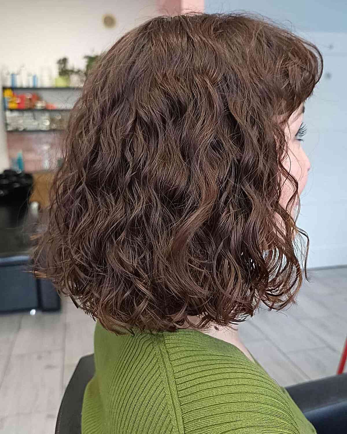 Short Permed Body Waves for Thick Hair