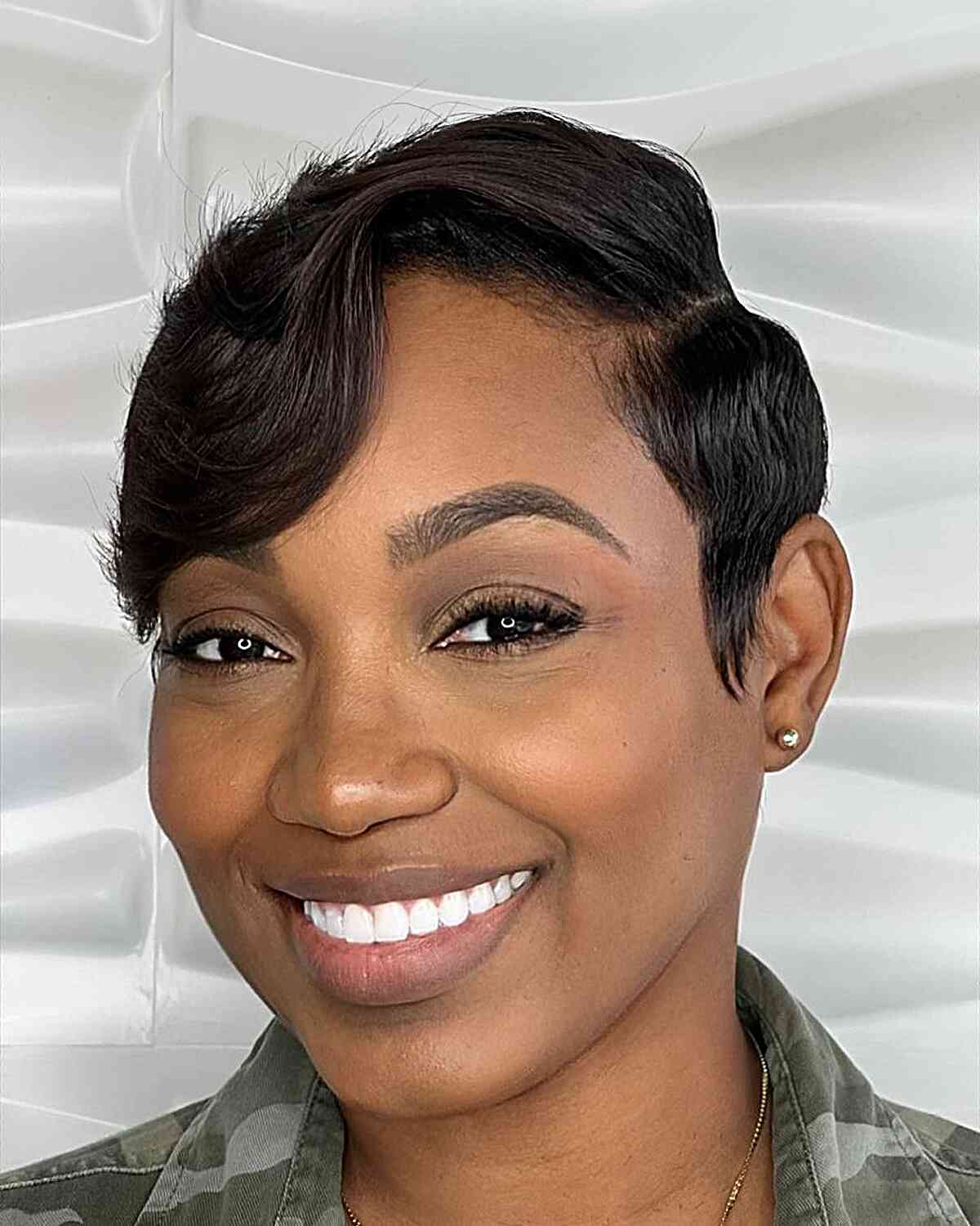 Short Pixie Cut for Black Women with Relaxed Hair