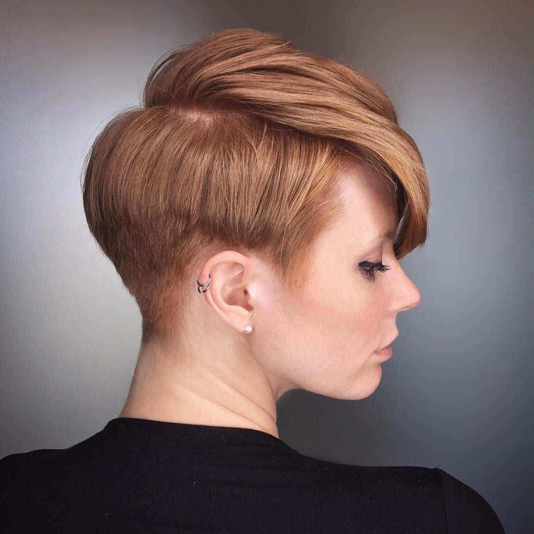 Short Pixie Cut with Side-Swept Bangs for Thick Hair