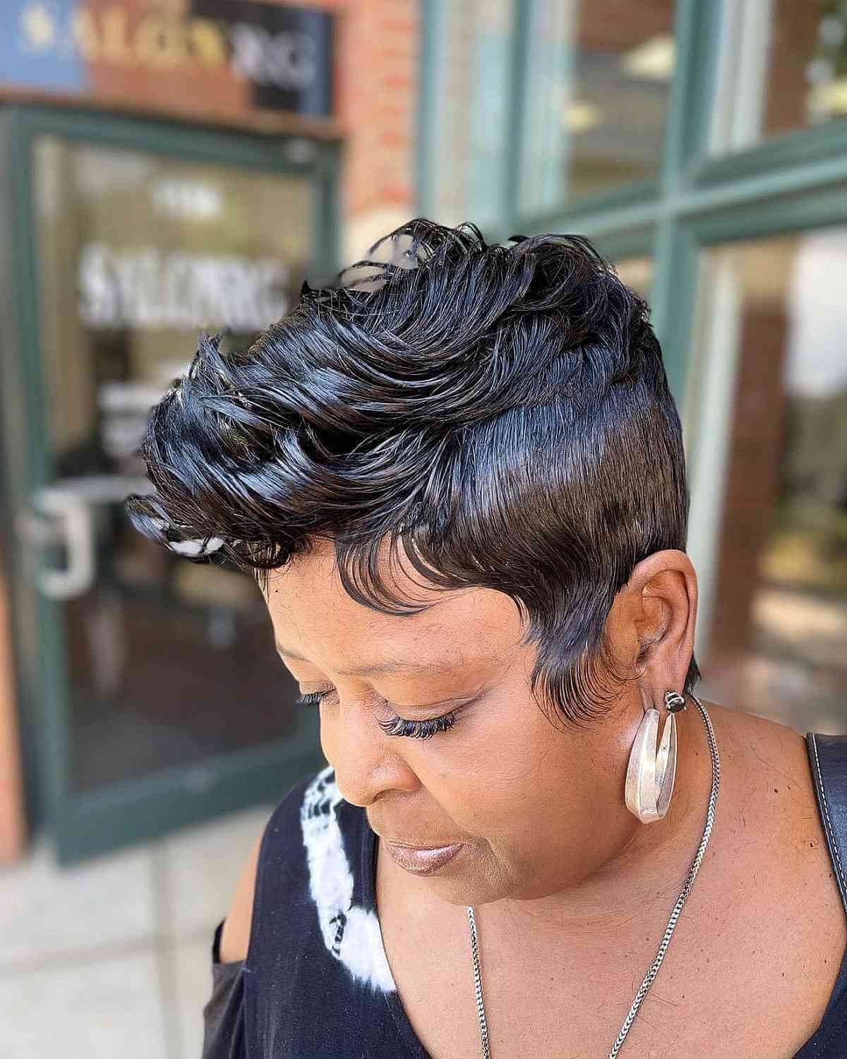 Short Quick Weave for African-American Ladies