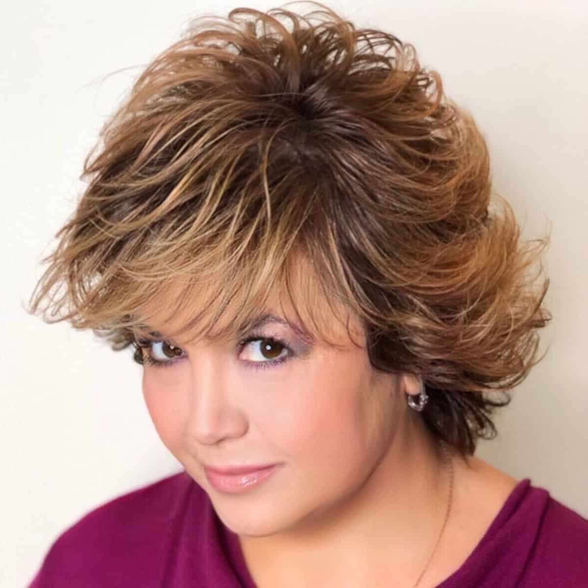 Short sassy cut with feathered layers