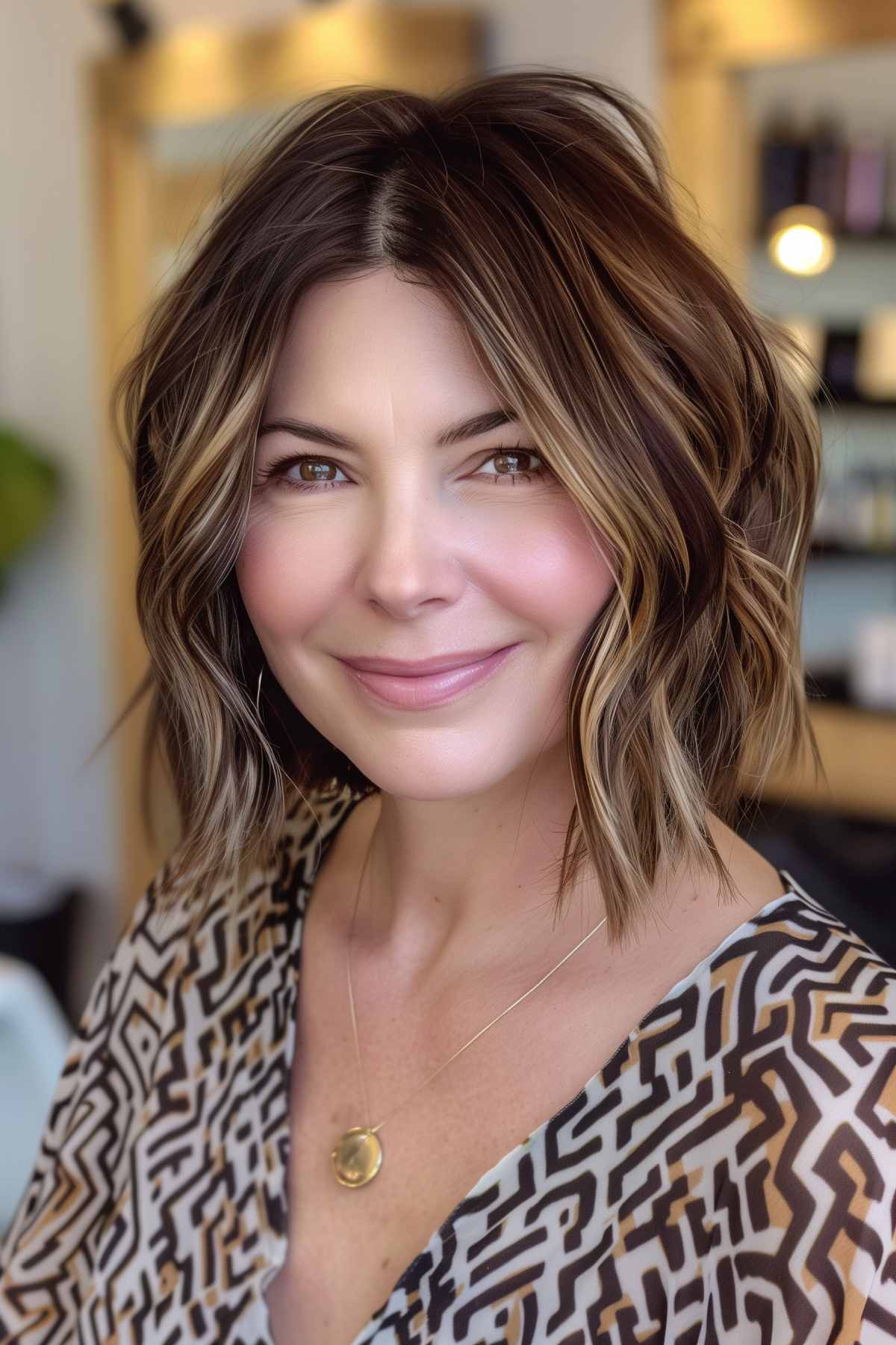 Layered bob with subtle highlights for a sassy, modern look