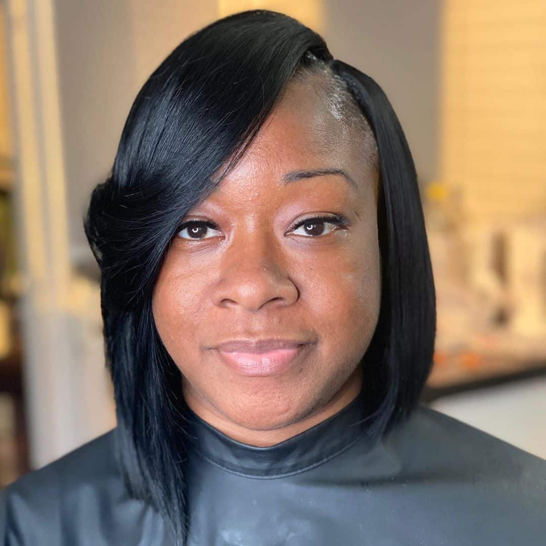 short sew in bob with invisible part