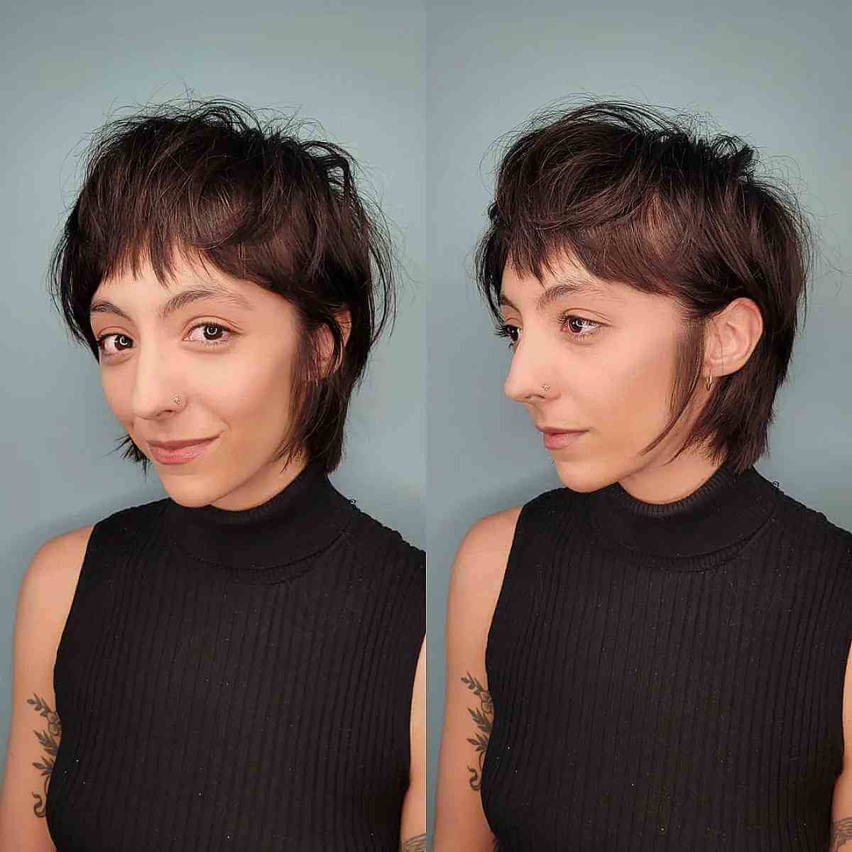 Short Shag with Piece-y Layers for Thin Hair