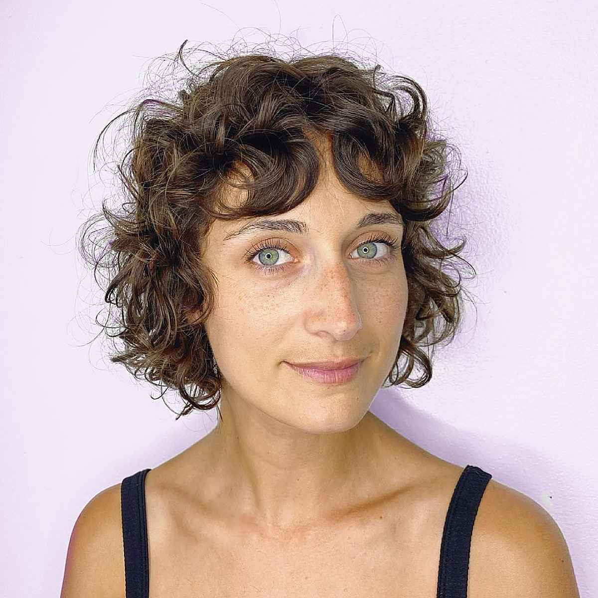 Short Shaggy Cut for Curly Women Over 30