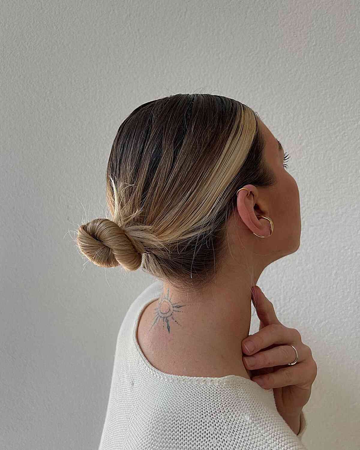 Short Simple Twisted Bun in the Back for Prom