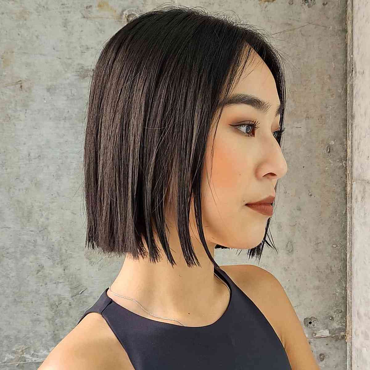 Short Sleek Haircut with Blunt Ends for Thin Hair