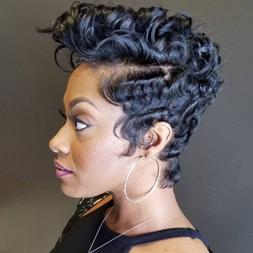 waves hairstyles for short black hair
