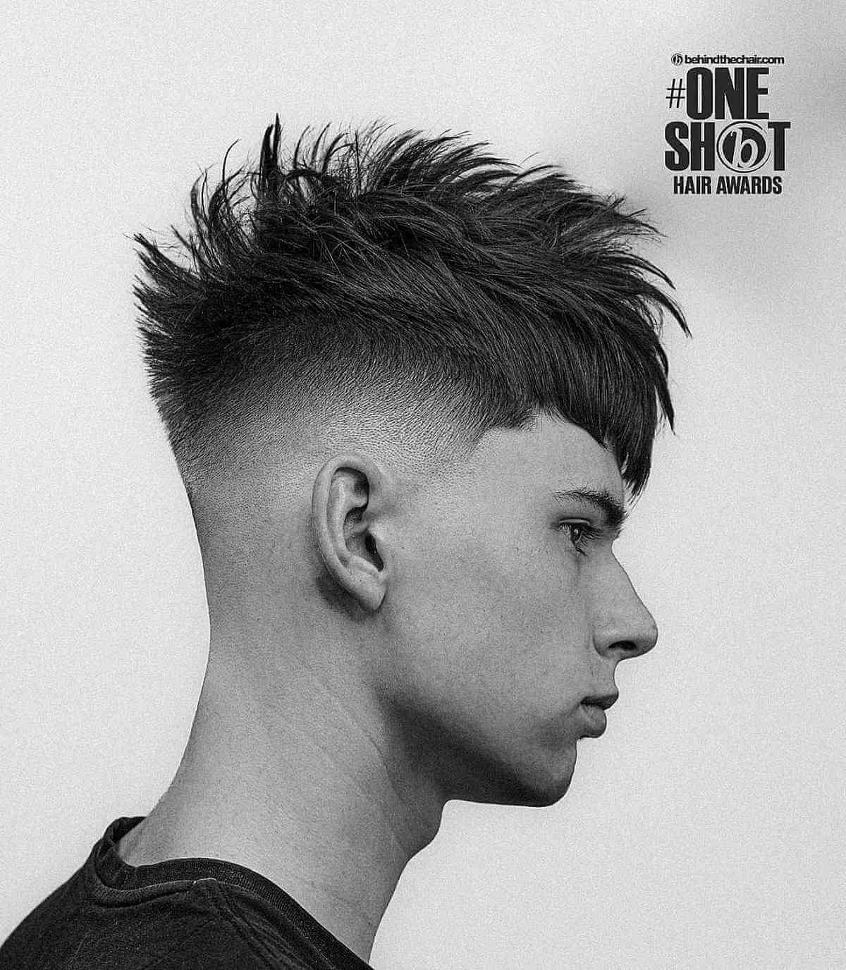 Short Spiky Hair with Faded Sides
