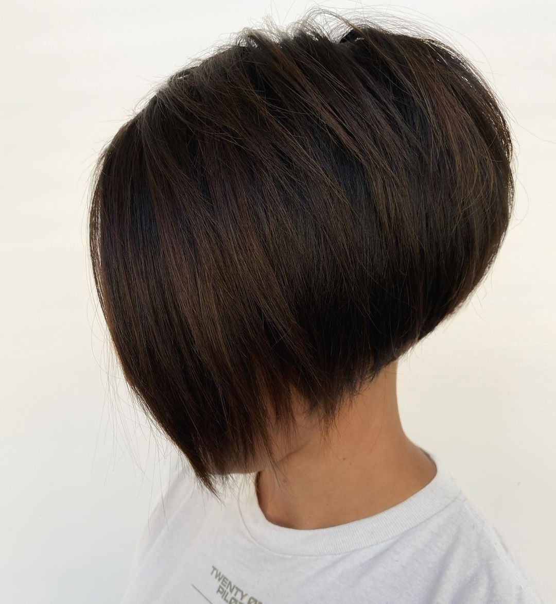 Edgy Short Stacked Bob for Thick Hair