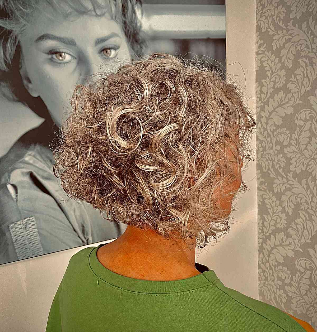 Short Stacked Bob with Tousled Curls