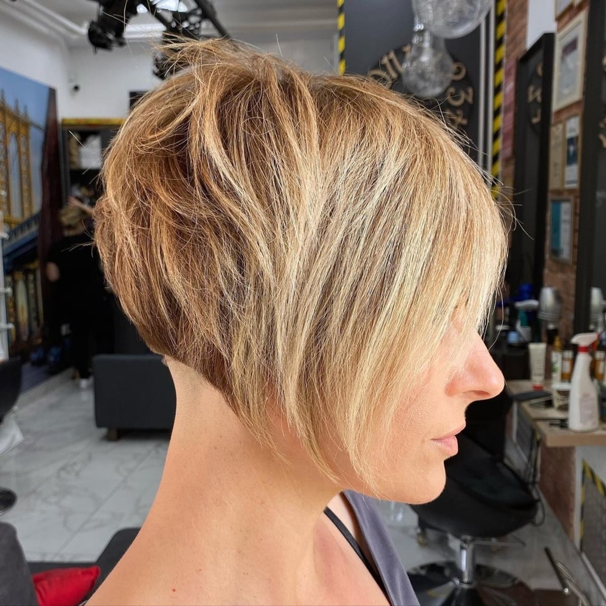 Short Stacked Pixie Haircut