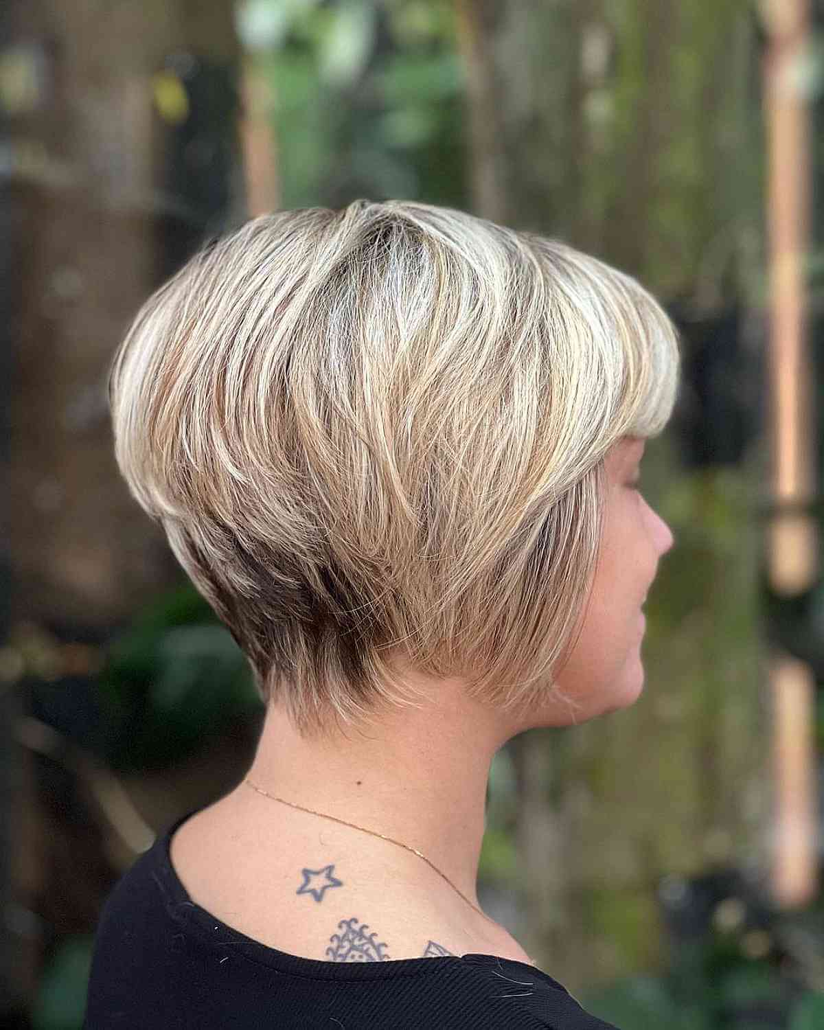 Short Stacked Tapered Pixie Bob