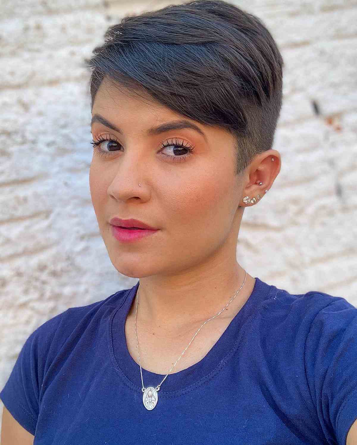 Short Straight Haircut with Longer Top