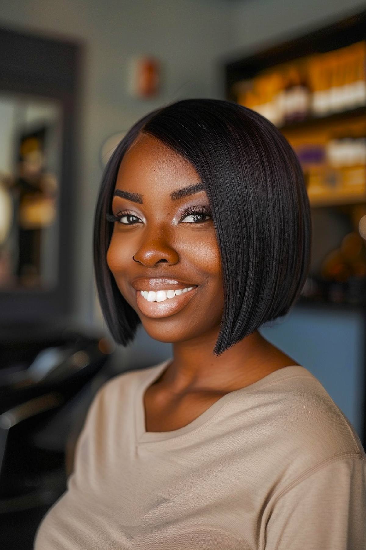 Short pixie cut for Black women