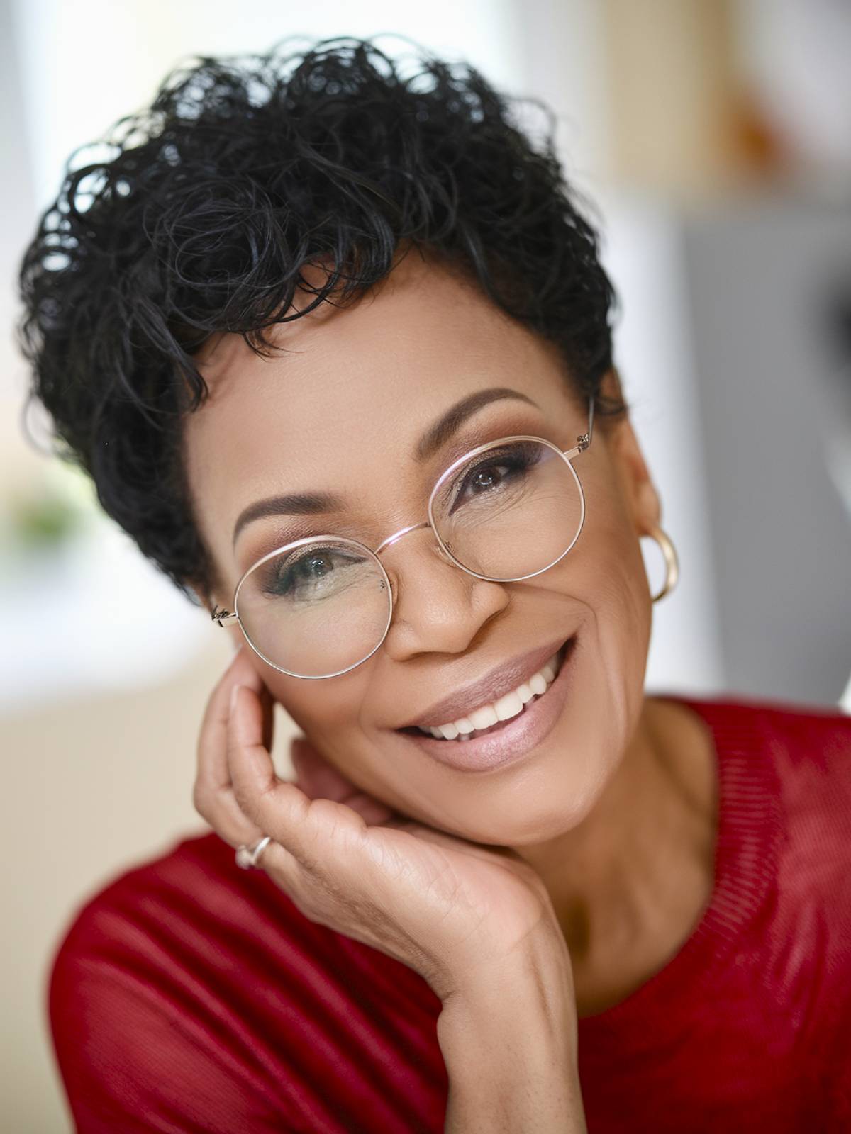 Short textured natural haircut for black women over 60