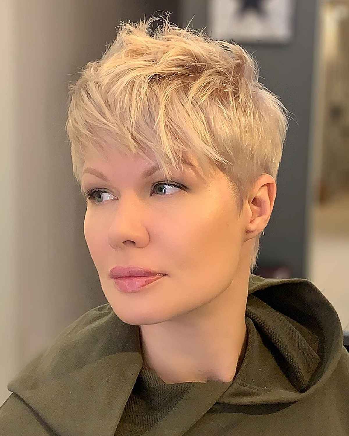 Short Textured Pixie for Thick Hair 