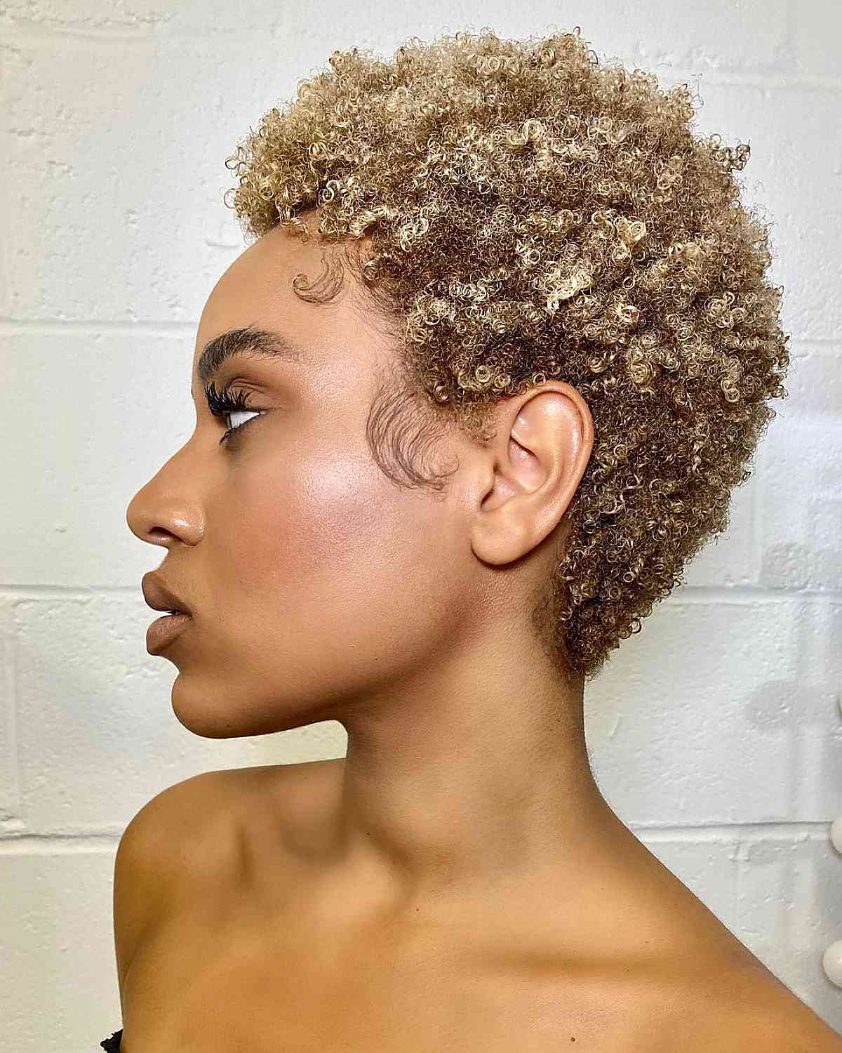 Bold Blonde Short Thick Curls