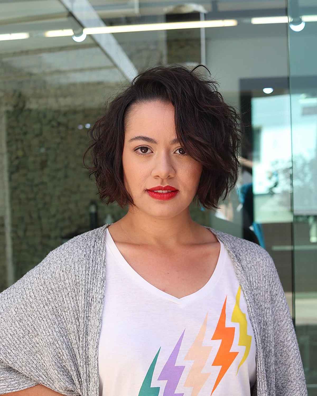 Short Tousled Hair with a Deep Side Part