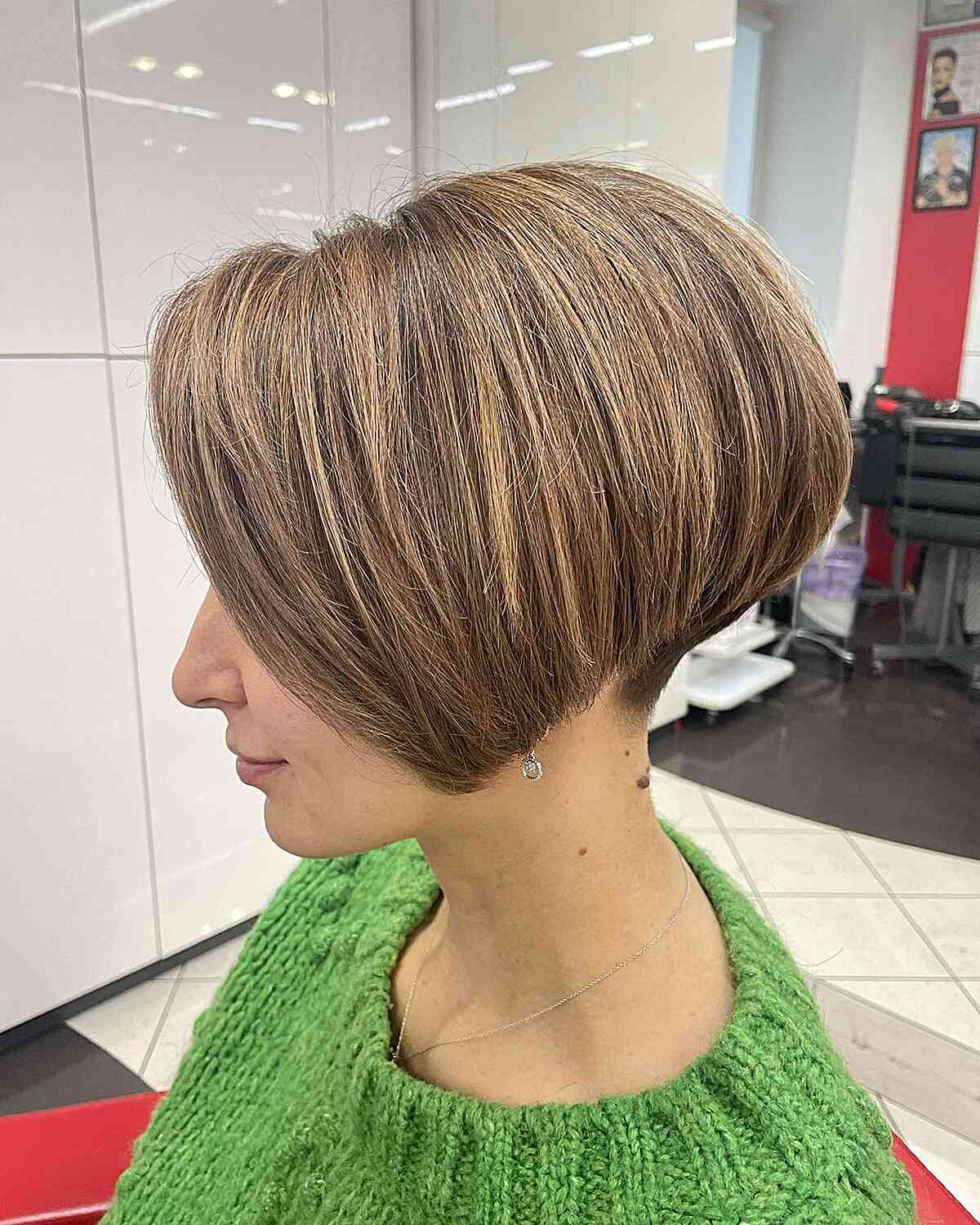 Short Wedge Cut with a Nape Undercut for Thick Hair