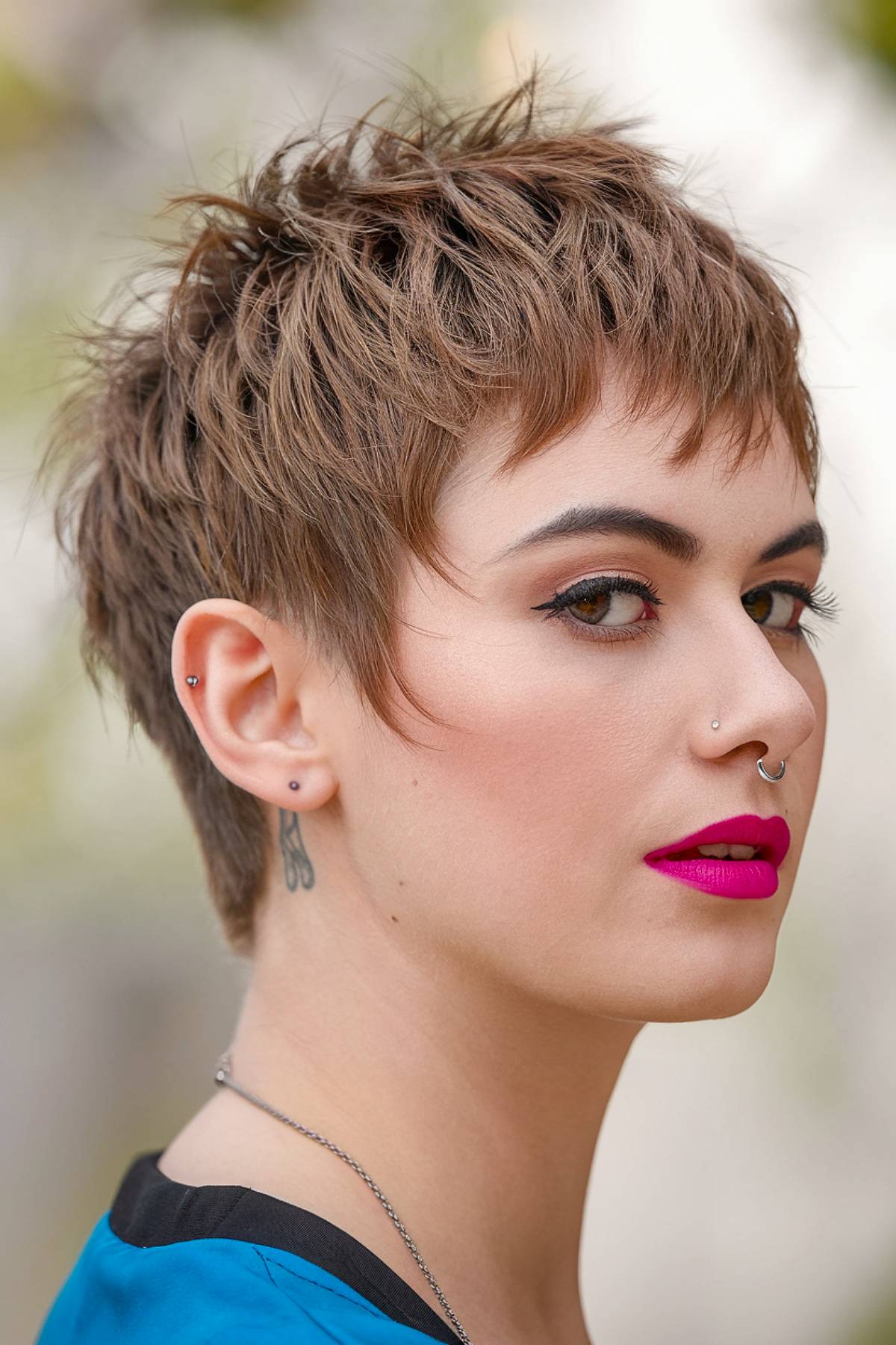 Short wolf cut pixie