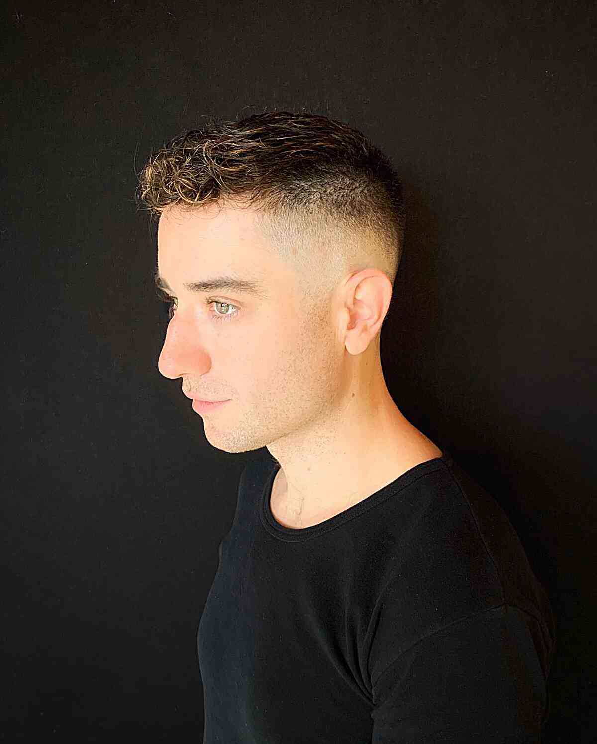 Shorter Curly Textured Crop and a Skin Fade