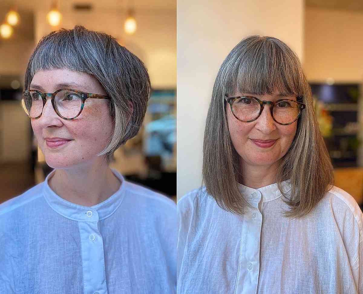 Shorter Ear-Length Blunt Cut for Ladies Over Fifty