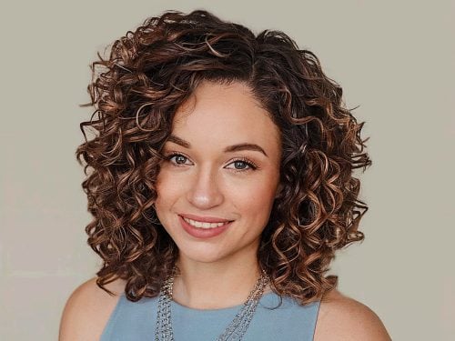 shoulder length curly